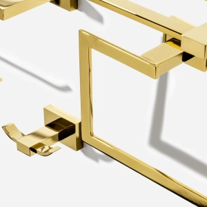 Kit de Acess&oacute;rios para Banheiro (Mondrian Dourado)