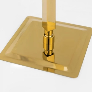 Ducha de Inox Quadrada 20x20 cm de Parede (Dourada)