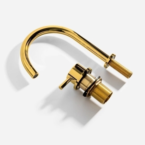 Torneira Monocomando Baixa para Banheiro (Milos Dourada)