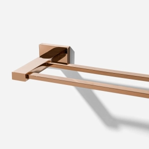 Porta Toalhas Duplo (Mondrian Ros&eacute; Gold)