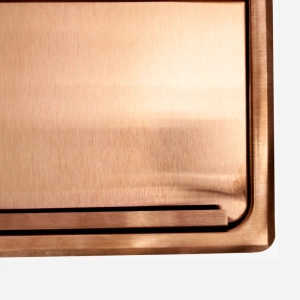 Lixeira Embutida de Cozinha Inox Quadrada 5 Litros (Rosé Gold Fosca) - Outlet Produto Lixeira Embutida de Cozinha Inox Quadrada 5 Litros (Rosé Gold Fosca) - Outlet