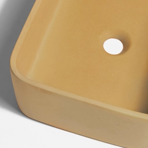 Cuba de Banheiro Concreto Apoio Retangular 42 cm (Tessa Gold)