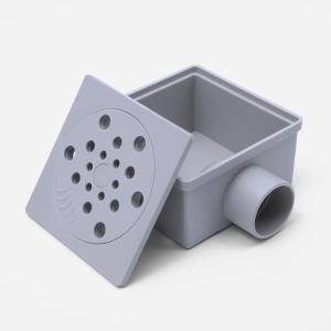 Ralo Seco Sifonado com Fecho 10x10 cm (Platina)