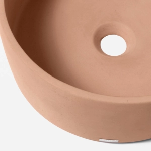 Cuba de Banheiro Concreto Apoio Redonda 35 cm (Small Pêssego)