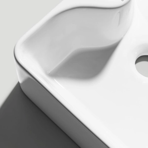 Cuba de Banheiro Lou&ccedil;a Apoio Retangular 40 cm (Sintra Branca)