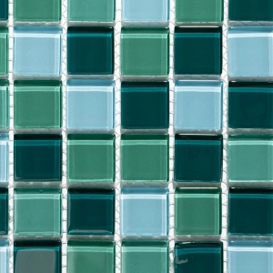 Pastilhas de Vidro Cristal Miscel&acirc;nea (Verde)