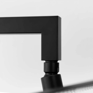 Ducha de Inox Quadrada 20x20 cm de Parede (Preta Fosca)