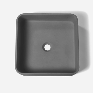Cuba de Banheiro Concreto Apoio Quadrada 40 cm (Urban Grafite)