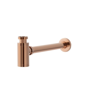 Sif&atilde;o Met&aacute;lico com Copo para Banheiro (Line Ros&eacute; Gold)