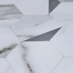 Pastilhas Adesivas Met&aacute;licas (Carrara Silver)