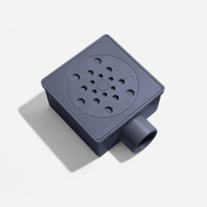 Ralo Seco Sifonado com Fecho 10x10 cm (Cinza)