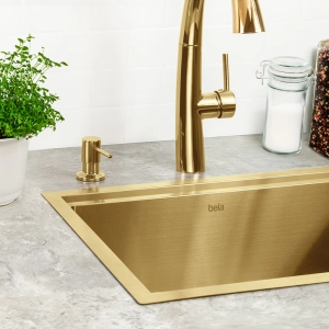 Cuba Workstation de Cozinha Inox 54x41 cm (Kyoto Ouro Fosca)