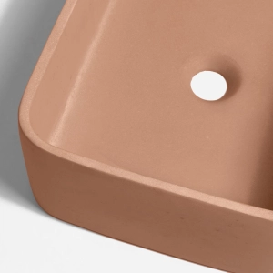 Cuba de Banheiro Concreto Apoio Retangular 42 cm (Tessa Pêssego)
