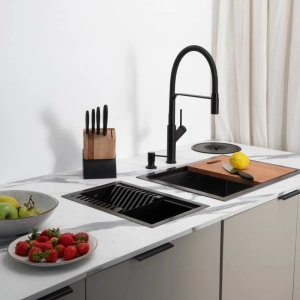 Cuba Workstation de Cozinha Inox 54x41 cm (Kyoto Grafite Fosca)