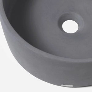 Cuba de Banheiro Concreto Apoio Redonda 35 cm (Small Grafite)
