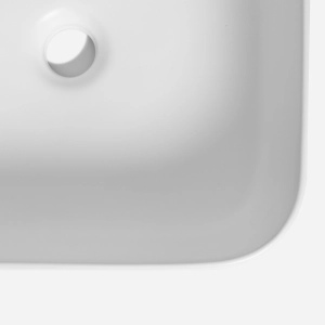 Cuba de Banheiro Louça Apoio Quadrada 39 cm (Treviso Branca Fosca)