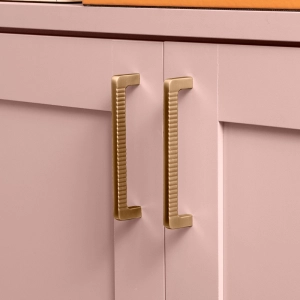 Puxador para Móvel Alça Sobrepor 128 mm Zamac (Petra Rosé Gold Fosco)