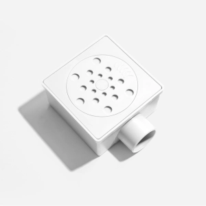 Ralo Seco Sifonado com Fecho 10x10 cm (Branco)