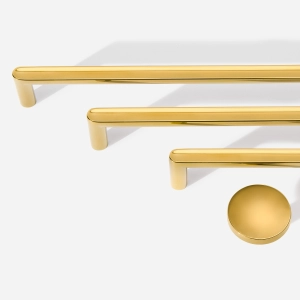 Puxador para M&oacute;vel Al&ccedil;a Sobrepor 224 mm Zamac (Cartago Dourado)