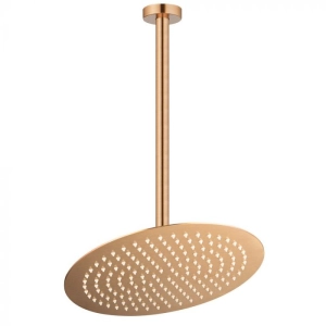 Ducha de Inox Redonda 30 cm de Teto (Ros&eacute; Gold Fosca)