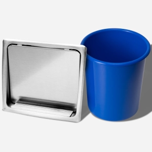Lixeira Embutida de Cozinha Inox Quadrada 5 Litros (Escovada) - Outlet