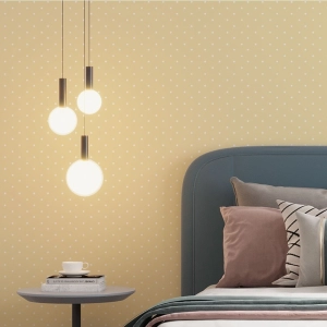 Papel de Parede Infantil Amarelo Lav&aacute;vel 10,00 x 0,53 m (Delicato Uno)