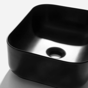 Cuba de Banheiro Louça Apoio Retangular 40 cm (Maia Preta)