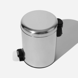 Lixeira Redonda com Pedal 5 Litros (Cromada)