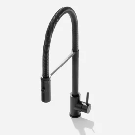 Produto Torneira Monocomando Gourmet de Cozinha Inox (Capri Preta Fosca) - outlet