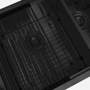 Kit Cuba Dupla Workstation Inox com Acess&oacute;rios (Kai Preta Fosca)