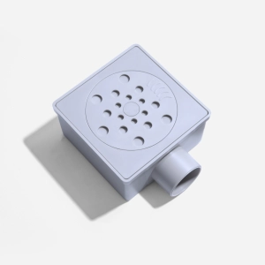 Ralo Seco Sifonado com Fecho 10x10 cm (Platina)