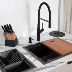 Escorredor Embutido Calha Molhada Inox 26x41 cm (Ginza Grafite Fosco)