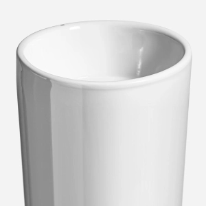 Cuba de Banheiro Lou&ccedil;a Piso Redonda 40 cm (Ravenna Branca)