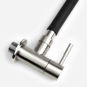 Torneira Gourmet de Parede de Cozinha Inox (Laguna Preta Fosca)