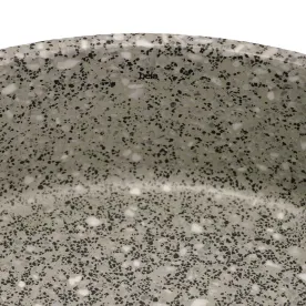 Produto Cuba de Banheiro Concreto Apoio Redonda 35cm (Oso Granilite Fóssil)