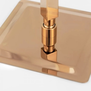 Ducha de Inox Quadrada 20x20 cm de Parede (Rosé Gold)