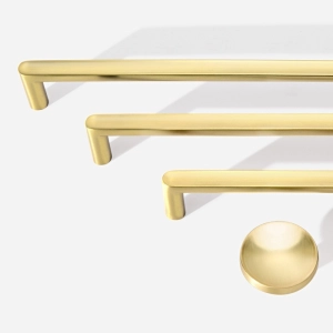 Puxador para M&oacute;vel Al&ccedil;a Sobrepor 192 mm Zamac (Cartago Ouro Fosco) - Outlet