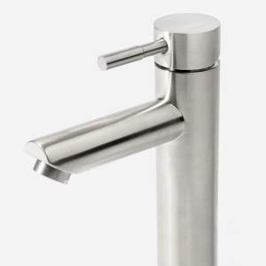 Torneira Monocomando Alta para Banheiro Inox (Lis Escovada)