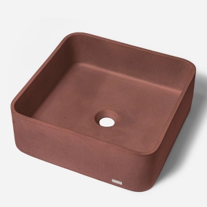 Cuba de Banheiro Concreto Apoio Quadrada 40 cm (Urban Terracota)