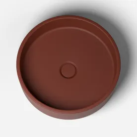 Cuba de Banheiro Concreto Apoio Redonda 39 cm (Oso Marsala) Produto Cuba de Banheiro Concreto Apoio Redonda 39 cm (Oso Marsala)