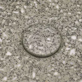 Produto Cuba de Banheiro Concreto Apoio Redonda 35cm (Oso Granilite Fóssil)