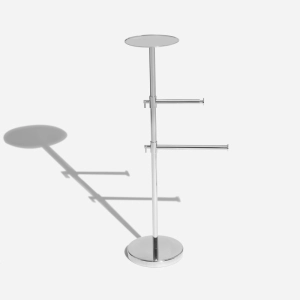 Toalheiro de Piso em Inox (Donatello Cromado)