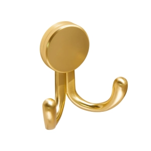 Cabide com Gancho Duplo de Parede Zamac (Trindade Dourado Fosco)