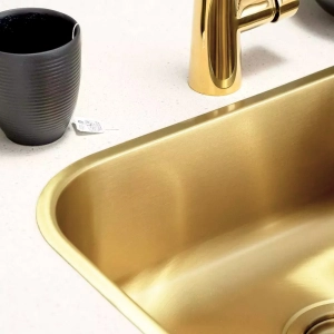 Cuba de Cozinha Inox Retangular 50x34 cm (Fuji Dourada Fosca)