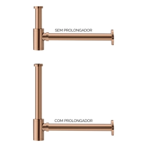 Prolongador de Sif&atilde;o Met&aacute;lico (Line Ros&eacute; Gold) - Outlet
