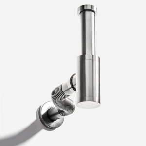 Sif&atilde;o Met&aacute;lico Flex&iacute;vel com Copo para Banheiro (Line Escovado)