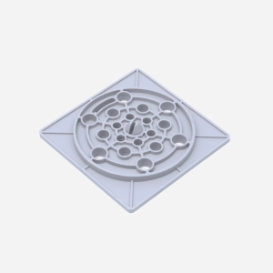 Ralo Seco Sifonado com Fecho 10x10 cm (Platina)