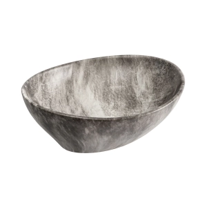 Cuba de Banheiro Lou&ccedil;a Apoio Oval 41 cm (Bari M&aacute;rmore Grigio)