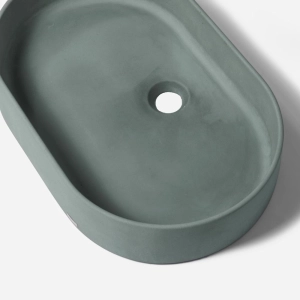 Cuba de Banheiro Concreto Apoio Elipse 55 cm (Lotus Florest)