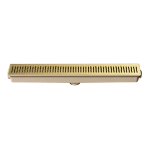 Ralo Linear Sequencial com Grelha 7x52 cm (Dourado)